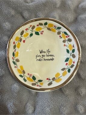 Natural Life Trinket Dish “When Life Gives You Lemons, Make Lemonade” Lemon